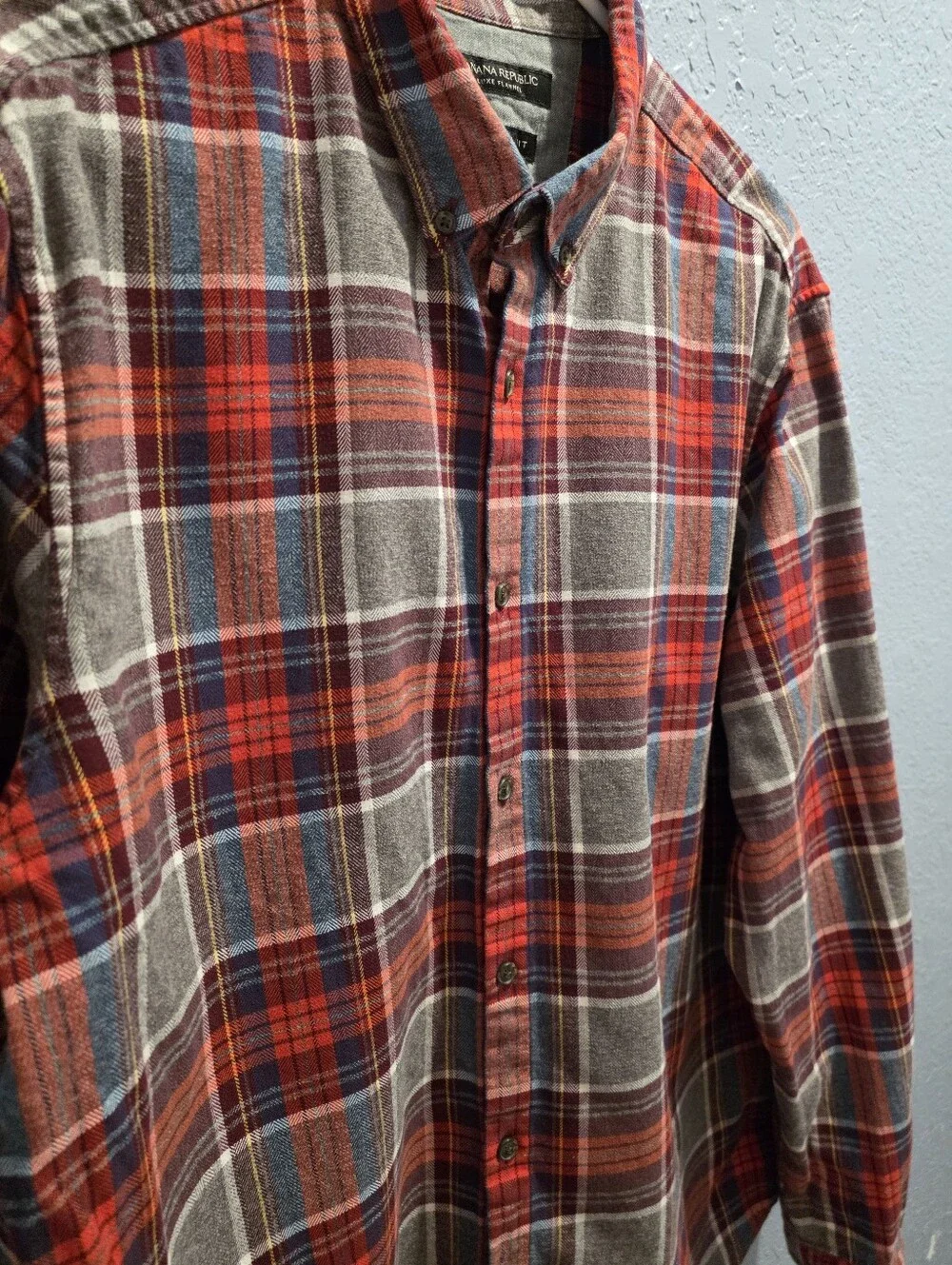Men's Banana Republic Plaid Luxe Flannel Shirt